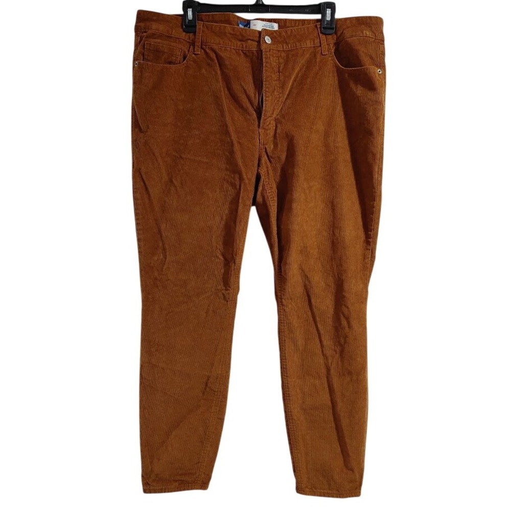 Old Navy Rockstar Super Skinny Corduroy Pants High Rise Brown Oolong Tea 20